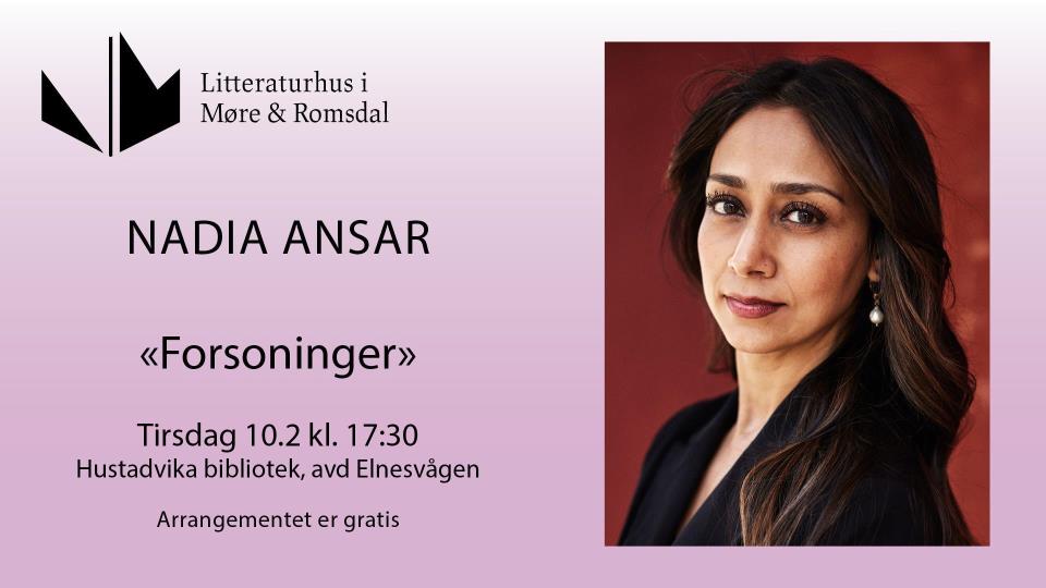 Lenke til artikkel: Nadia Ansar - "Forsoninger" på biblioteket i Elnesvågen tirsdag 10. februar kl. 17:30