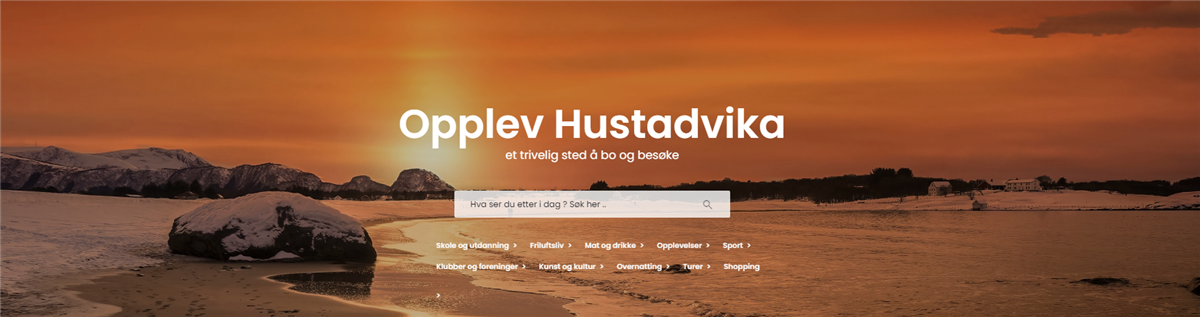 Forsidebilde med sjø for opplev hustadvika sin nettside