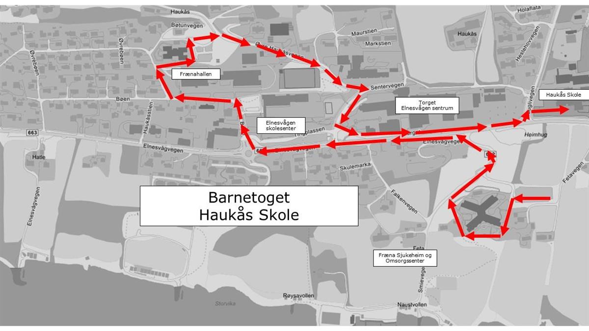 Togrute barnetoget i Elnesvågen - Klikk for stort bilde